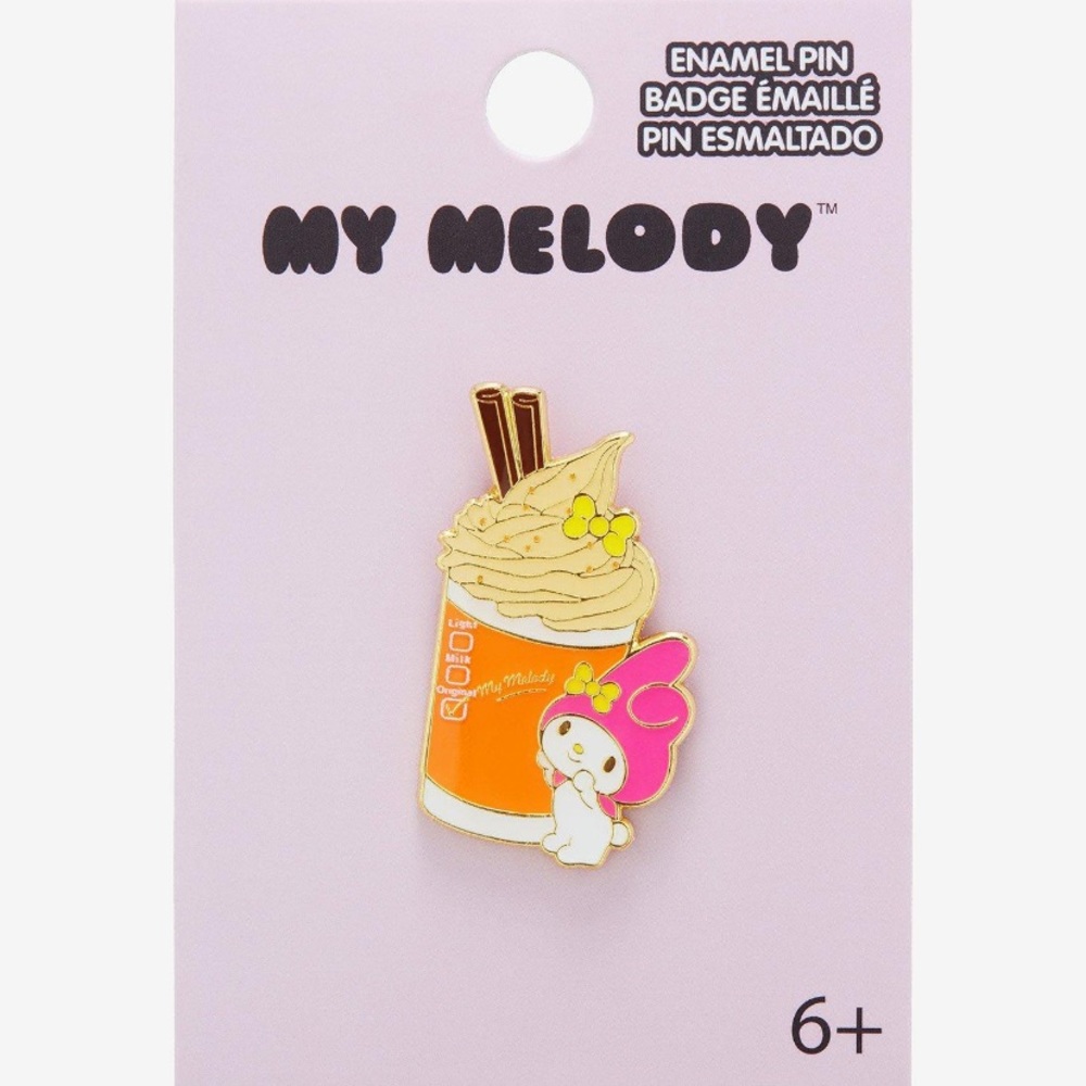 Sanrio My Melody Pumpkin Spice Latte Enamel Pin Boxlunch Exclusive Helloy Kitty